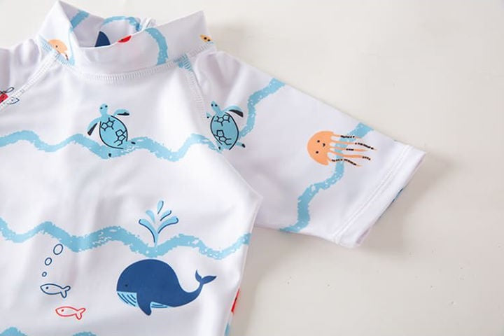 Baby Anti-UV Swimsuit for Boys and Girls with Animal Print