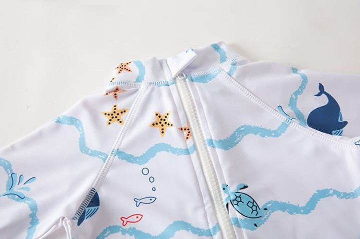 Baby Anti-UV Swimsuit for Boys and Girls with Animal Print