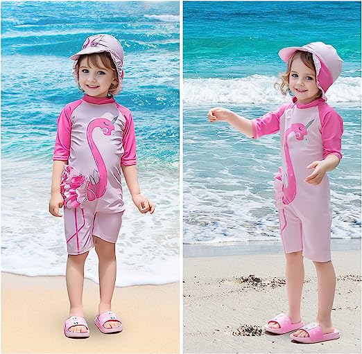 Baby Anti-UV Swimsuit for Boys and Girls with Animal Print