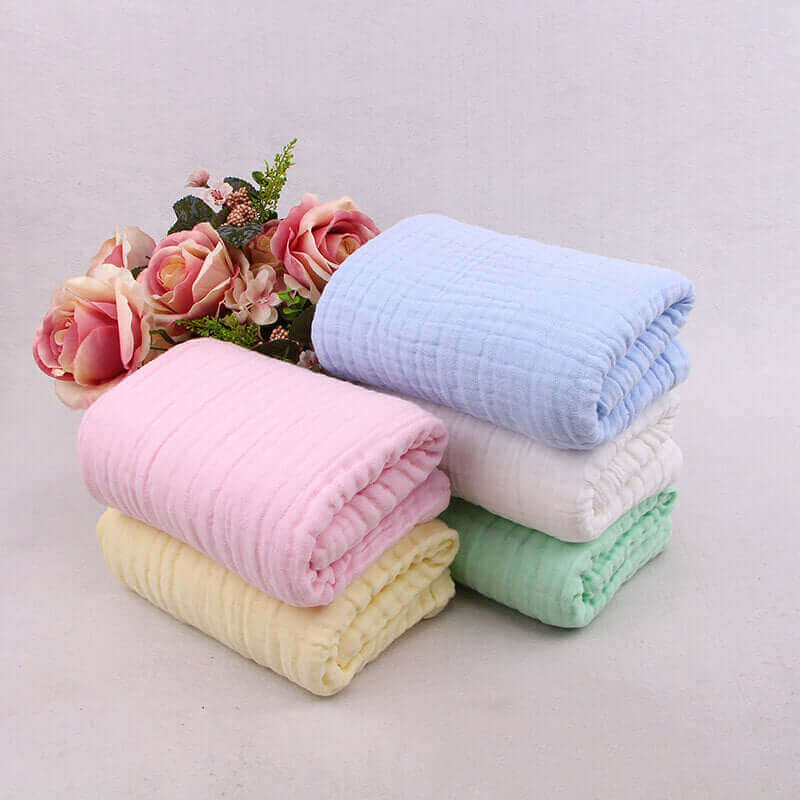CloudSoft™ Couverture Premium en Mousseline de Coton pour Bébé (110x110cm Couverture Respirante)