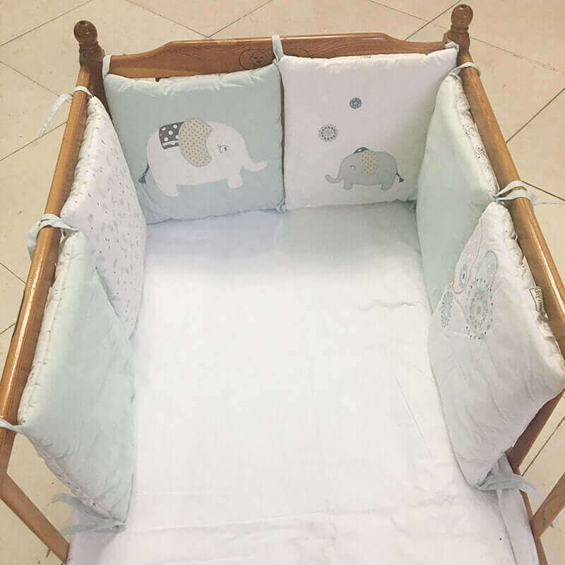 Ensemble de Coussins de Chambre Éléphant Fantaisiste en Coton (6 Pièces de Décoration)