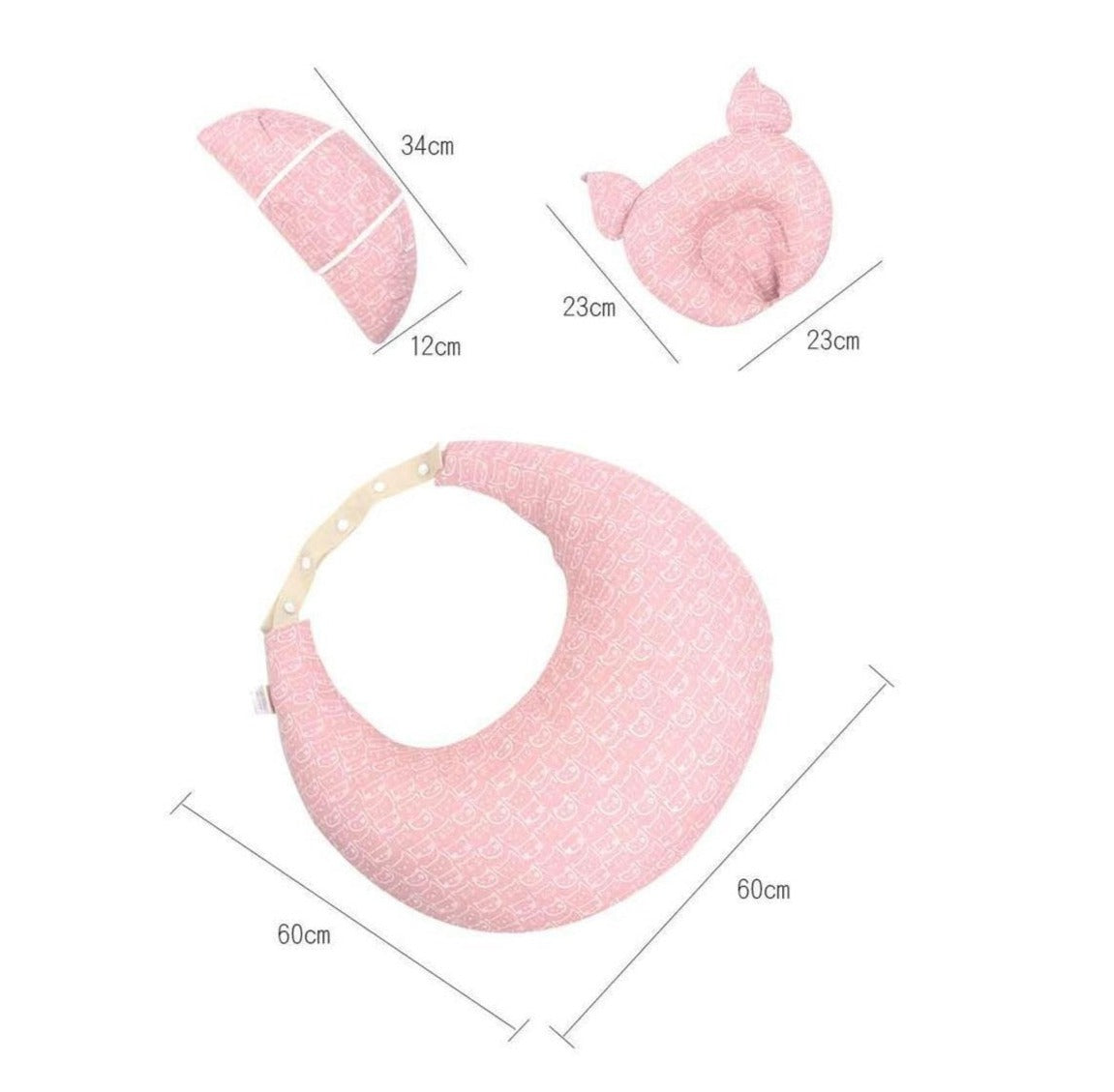 Coussin Allaitement Portable à motif d'animaux pour Bébé
