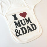 Couverture d'emmaillotage "I love Mum & Dad"