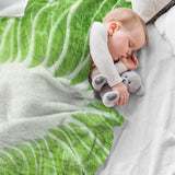 Copertina neonato con motivo a cavolo