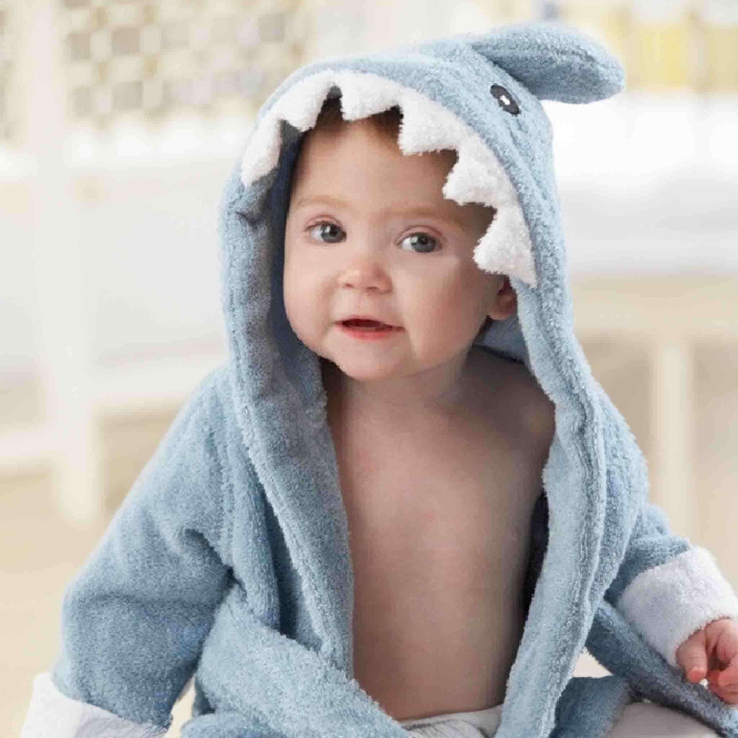 Peignoir à capuche Critter Comfort™ en coton biologique (serviette éponge sans produits chimiques)