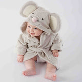 Peignoir à capuche Critter Comfort™ en coton biologique (serviette éponge sans produits chimiques)