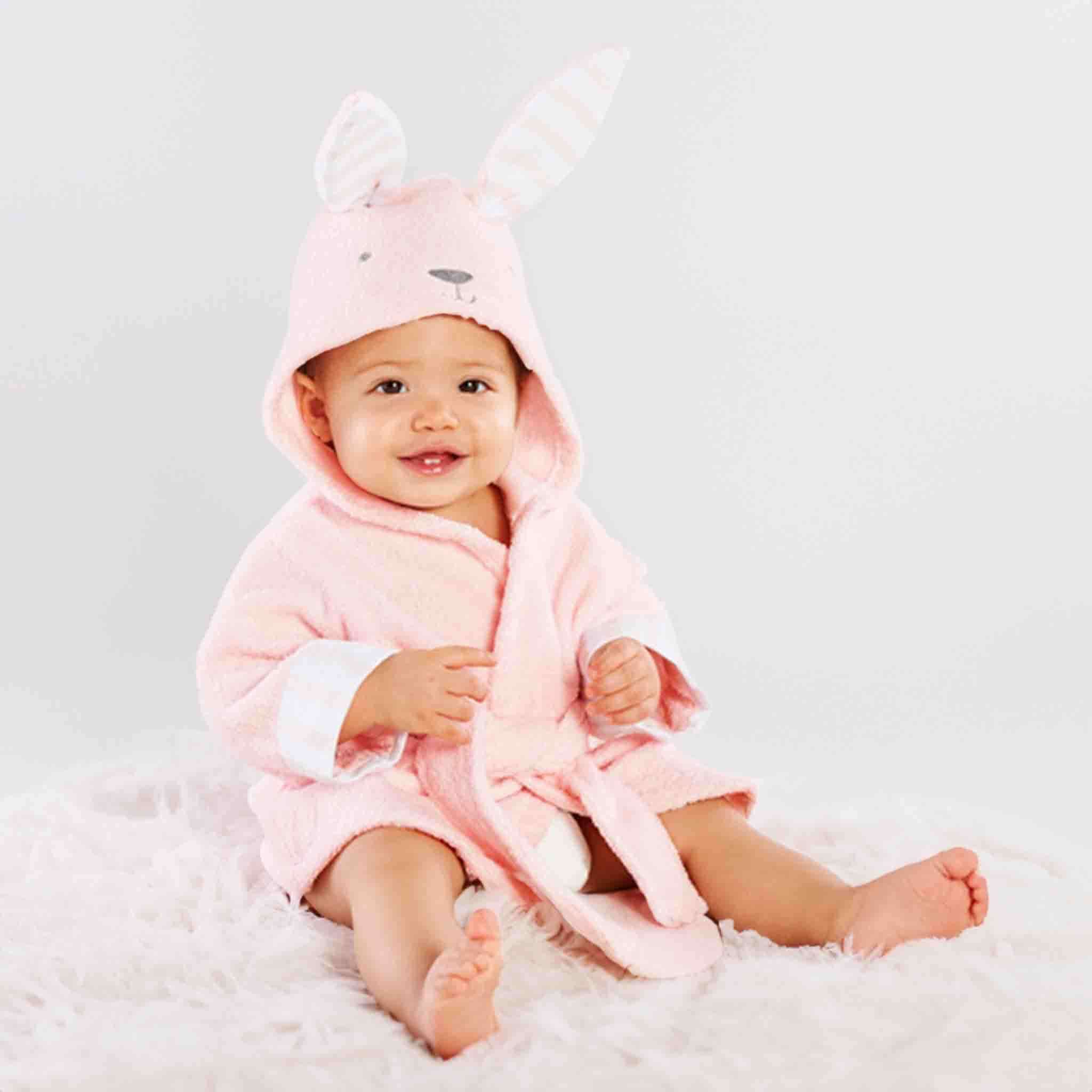 Peignoir à capuche Critter Comfort™ en coton biologique (serviette éponge sans produits chimiques)