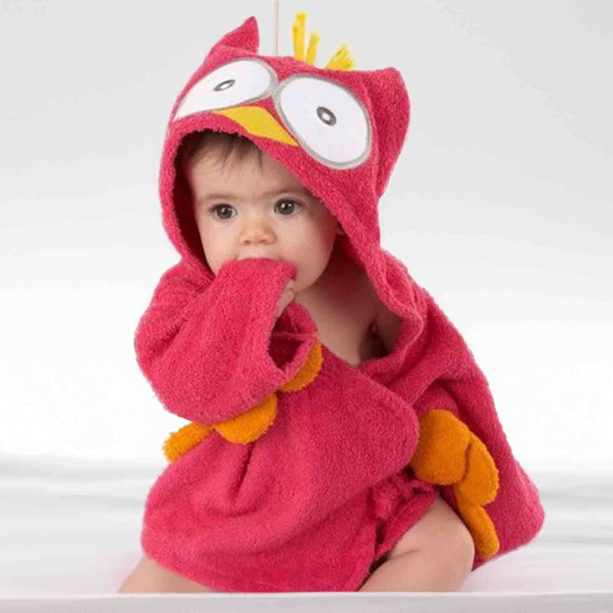 Peignoir à capuche Critter Comfort™ en coton biologique (serviette éponge sans produits chimiques)