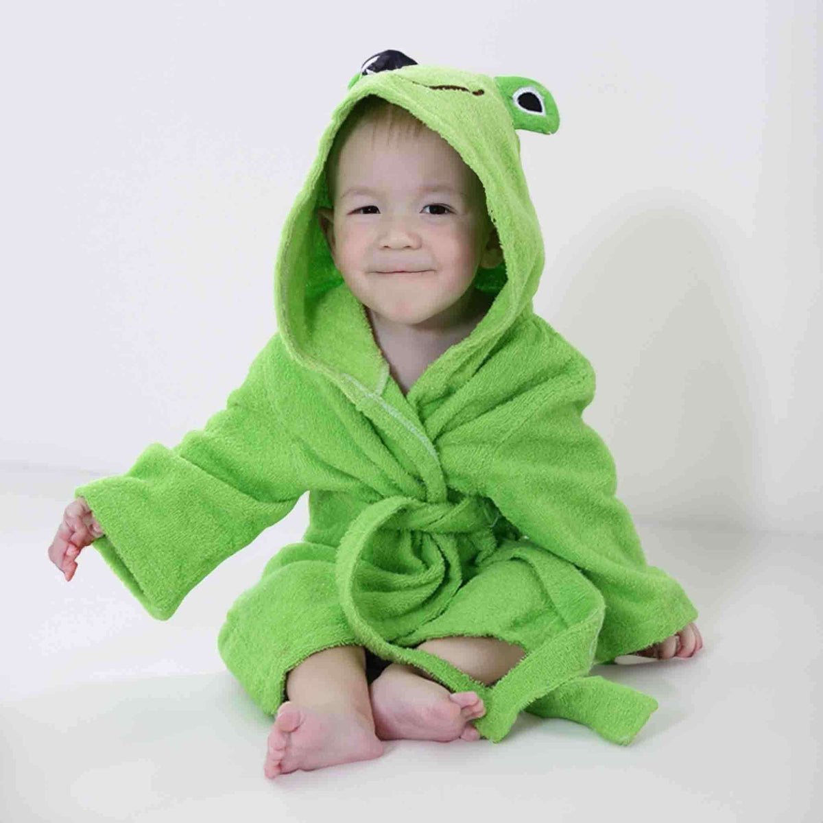 Peignoir à capuche Critter Comfort™ en coton biologique (serviette éponge sans produits chimiques)