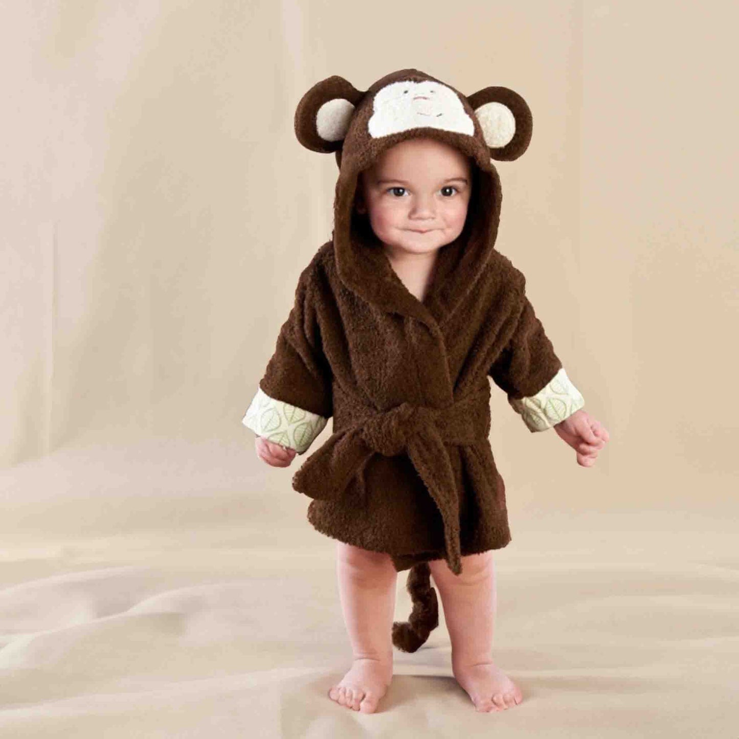 Peignoir à capuche Critter Comfort™ en coton biologique (serviette éponge sans produits chimiques)