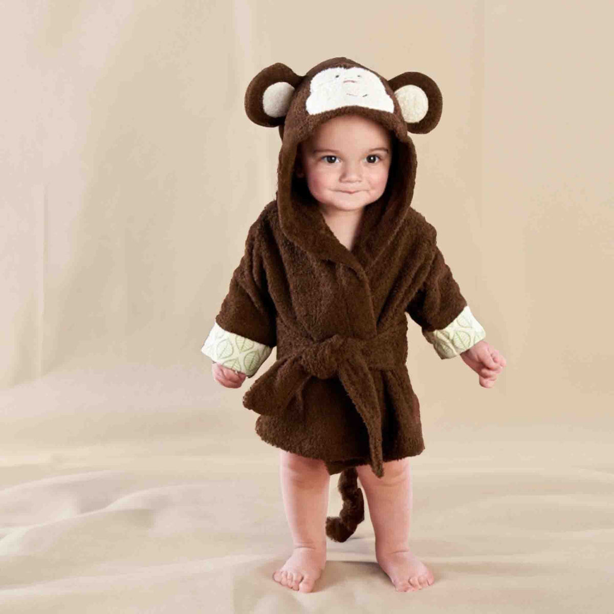 Peignoir à capuche Critter Comfort™ en coton biologique (serviette éponge sans produits chimiques)