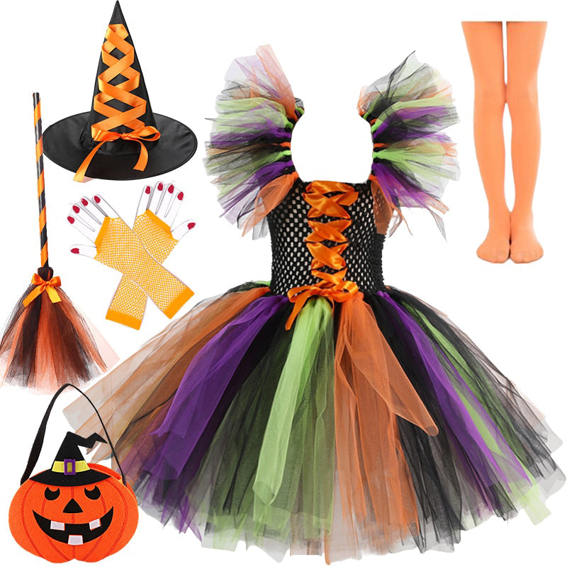 Déguisement de Sorcière d'Halloween pour Fille