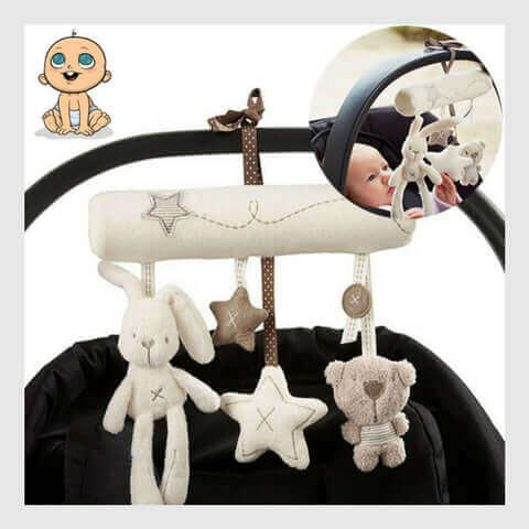 Compagni per Passeggino in Peluche (Sonagli di Coniglio e Orsetto da Appendere)