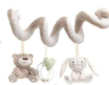 Compagni per Passeggino in Peluche (Sonagli di Coniglio e Orsetto da Appendere)