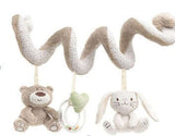 Compagni per Passeggino in Peluche (Sonagli di Coniglio e Orsetto da Appendere)