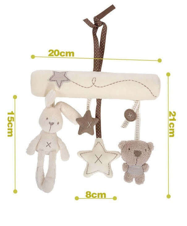 Compagni per Passeggino in Peluche (Sonagli di Coniglio e Orsetto da Appendere)