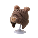 Bonnet Bébé Hiver en Maille Ourson