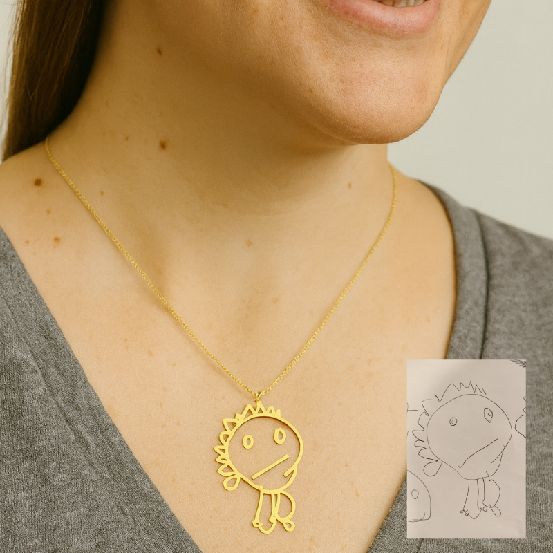 Custom drawing necklace - MY ARTIST