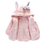 Manteau Bébé Lapin Polaire en Fausse Fourrure Fille
