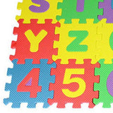 Tapis de Puzzle en Mousse Mini 36 Pièces (Tuiles d'Apprentissage de l'Alphabet et des Chiffres)