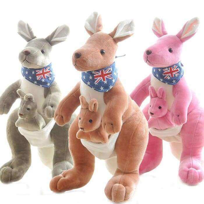Peluche Canguro Ecologica (Giocattolo di Peluche Morbido)