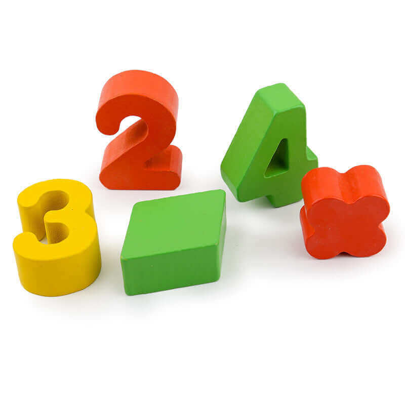 EduColor™ Montessori Wooden Math & Shape Puzzle Board (All-in-One Learning Center)