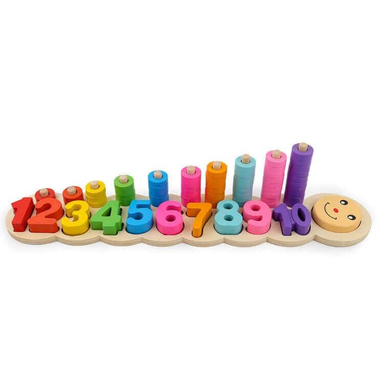 EduColor™ Montessori Wooden Math & Shape Puzzle Board (All-in-One Learning Center)