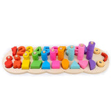 EduColor™ Montessori Wooden Math & Shape Puzzle Board (All-in-One Learning Center)