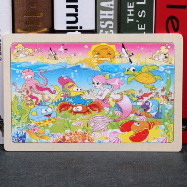 Puzzle en Bois de Découverte de la Faune dans une Boîte de Rangement (Ensemble de Puzzle de 80 Pièces)