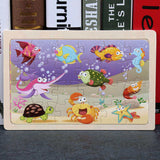Puzzle en Bois de Découverte de la Faune dans une Boîte de Rangement (Ensemble de Puzzle de 80 Pièces)