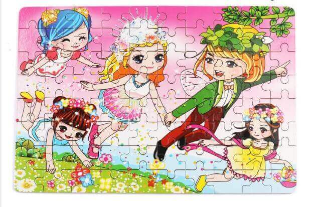 Puzzle en Bois de Découverte de la Faune dans une Boîte de Rangement (Ensemble de Puzzle de 80 Pièces)