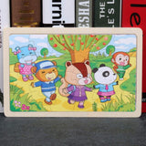 Puzzle en Bois de Découverte de la Faune dans une Boîte de Rangement (Ensemble de Puzzle de 80 Pièces)