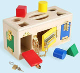 SmartLock™ Montessori - Scatola con Forme da Infilare in Legno (Giocattolo Permanenza dell'Oggetto)