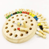 ElegancePlay™ Montessori Jeu d'Échecs Mémoire en Bois (Jeu Cérébral d'Appariement de Couleurs)