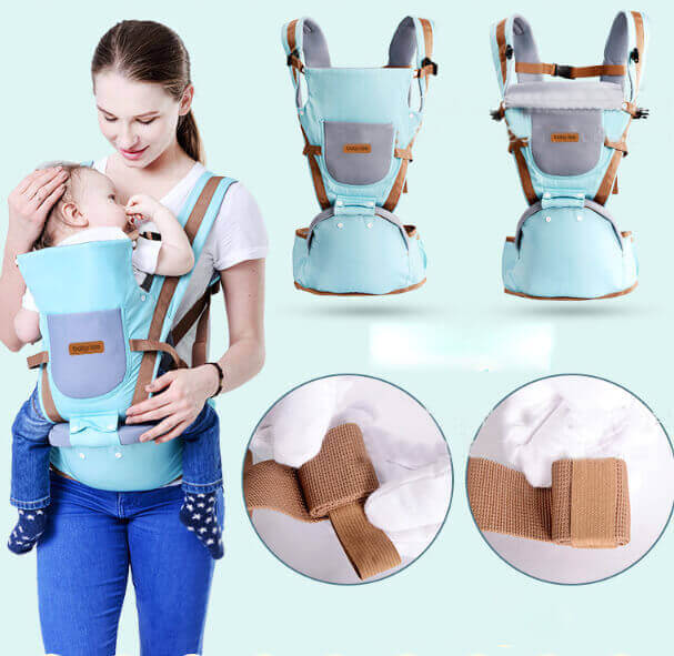 Porte-bébé ergonomique EmbraceMates™ avec siège de hanche (Position M Kangourou et soutien du dos)