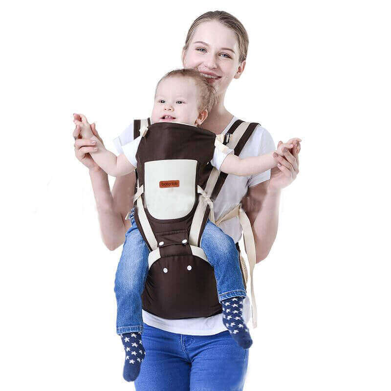 Porte-bébé ergonomique EmbraceMates™ avec siège de hanche (Position M Kangourou et soutien du dos)