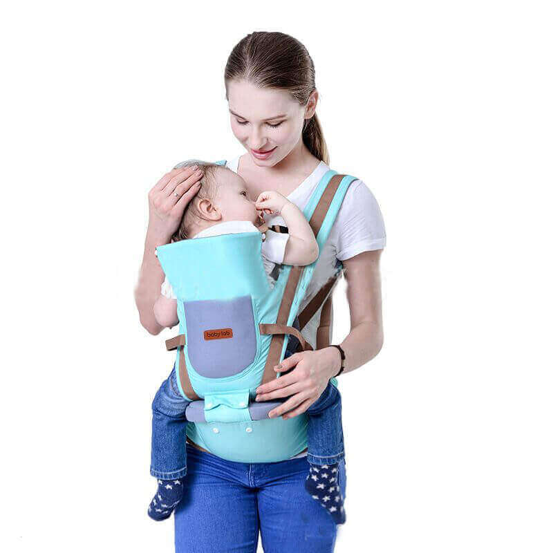 Porte-bébé ergonomique EmbraceMates™ avec siège de hanche (Position M Kangourou et soutien du dos)
