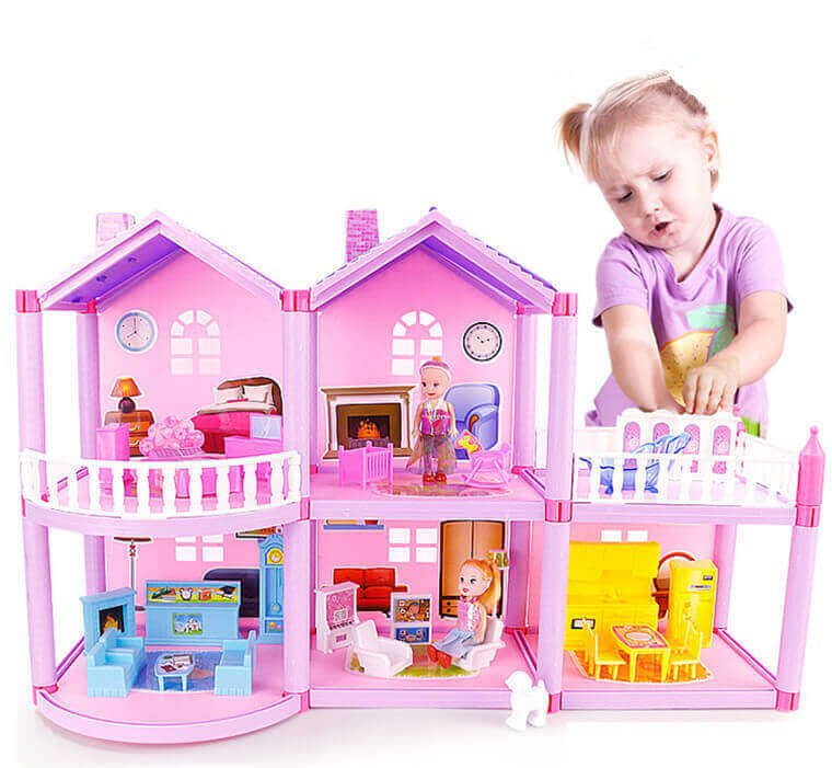 Villa Incantata™ Casa delle Bambole Modulare Fai da Te (Set da Costruzione Ecologico)