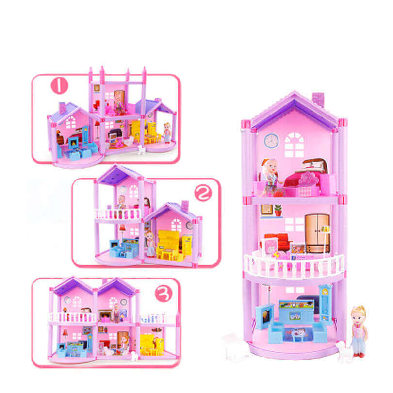 Villa Incantata™ Casa delle Bambole Modulare Fai da Te (Set da Costruzione Ecologico)