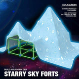 Kit de Construction de Fort Enchanté (Ensemble de Construction STEM Luminescent 155 Pièces avec Tente)