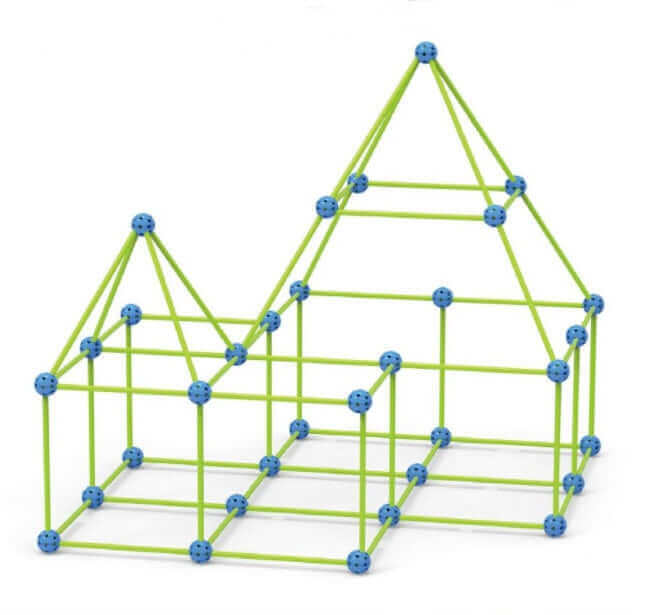 Kit de Construction de Fort Enchanté (Ensemble de Construction STEM Luminescent 155 Pièces avec Tente)