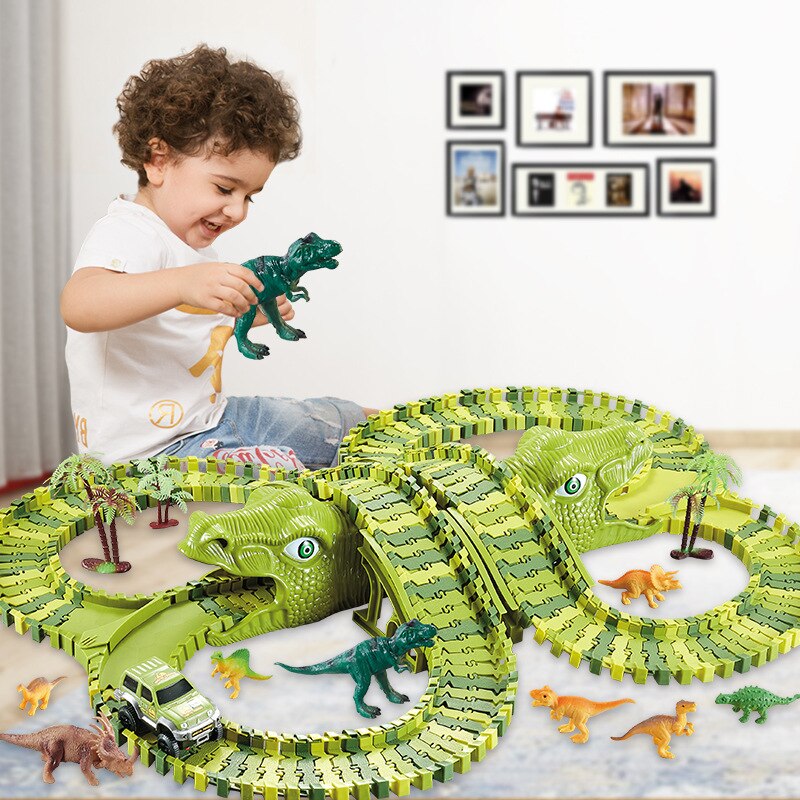 Circuit Voiture Dinosaure Enfants