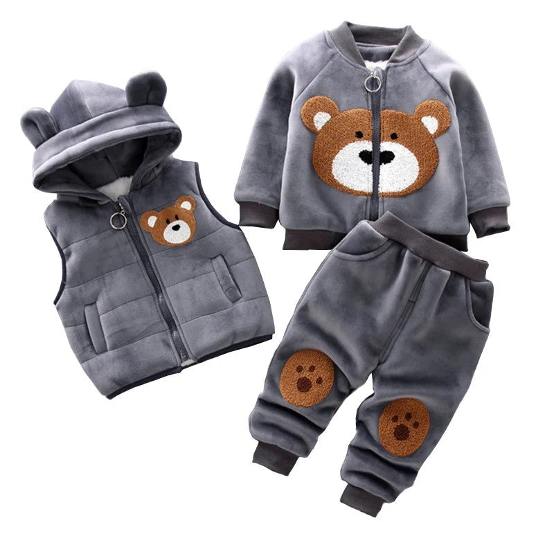 3-Piece Velvet Set for Boys and Girls
