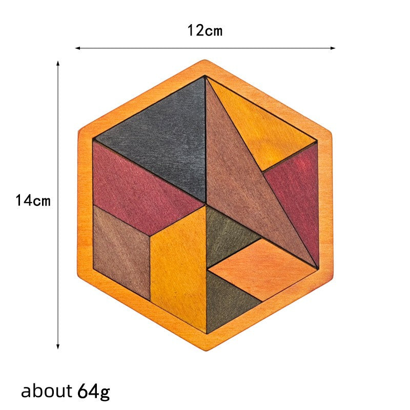 Casse-tête en bois : collection tangrams géométrie