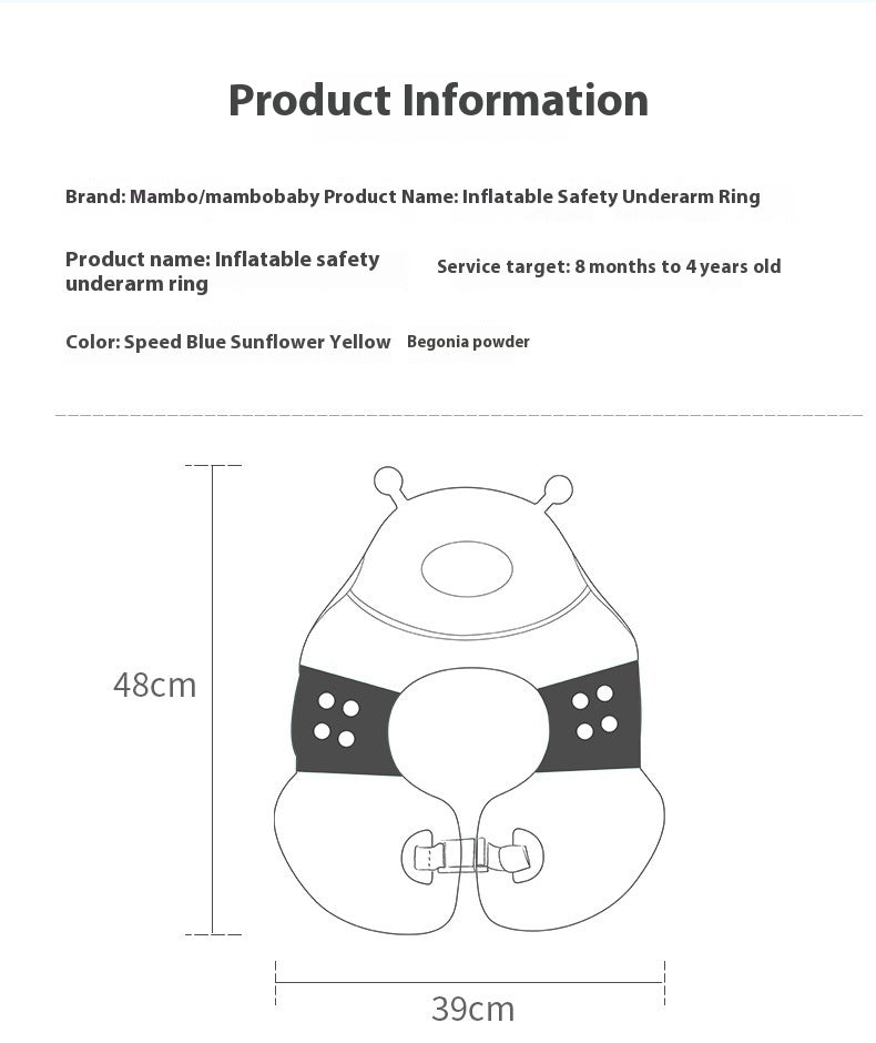 FloatBee™ Flotteur de Natation Bébé Sans Air avec Auvent (Non-Gonflable)