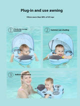 FloatBee™ Flotteur de Natation Bébé Sans Air avec Auvent (Non-Gonflable)