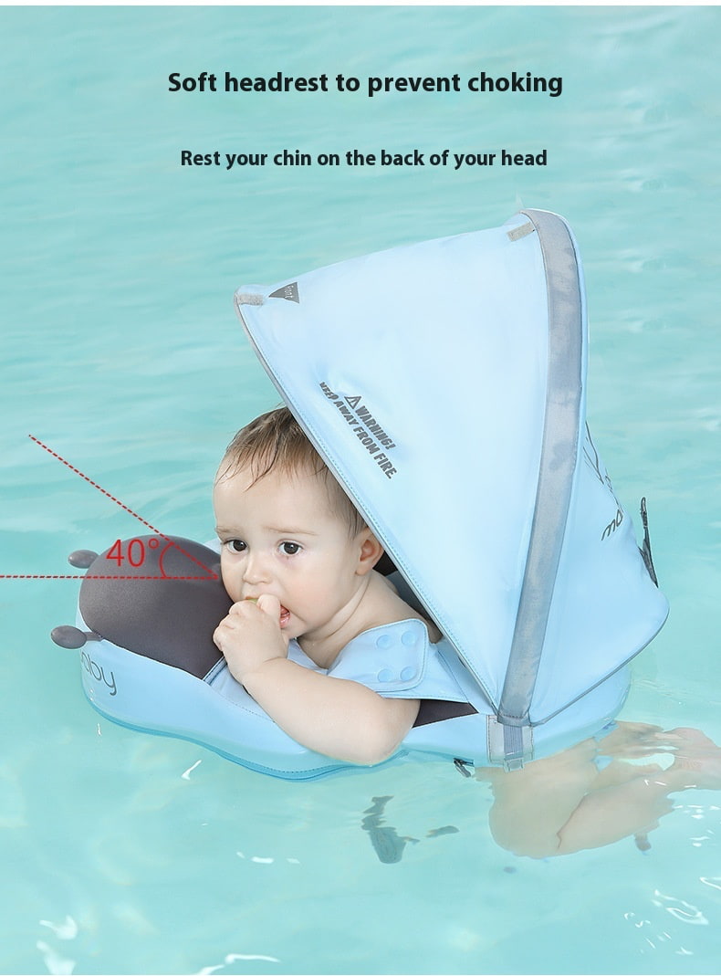 FloatBee™ Flotteur de Natation Bébé Sans Air avec Auvent (Non-Gonflable)