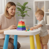 Giocattolo da costruzione con anelli in silicone | TeetheStack