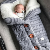 Knitted baby sleeping bag