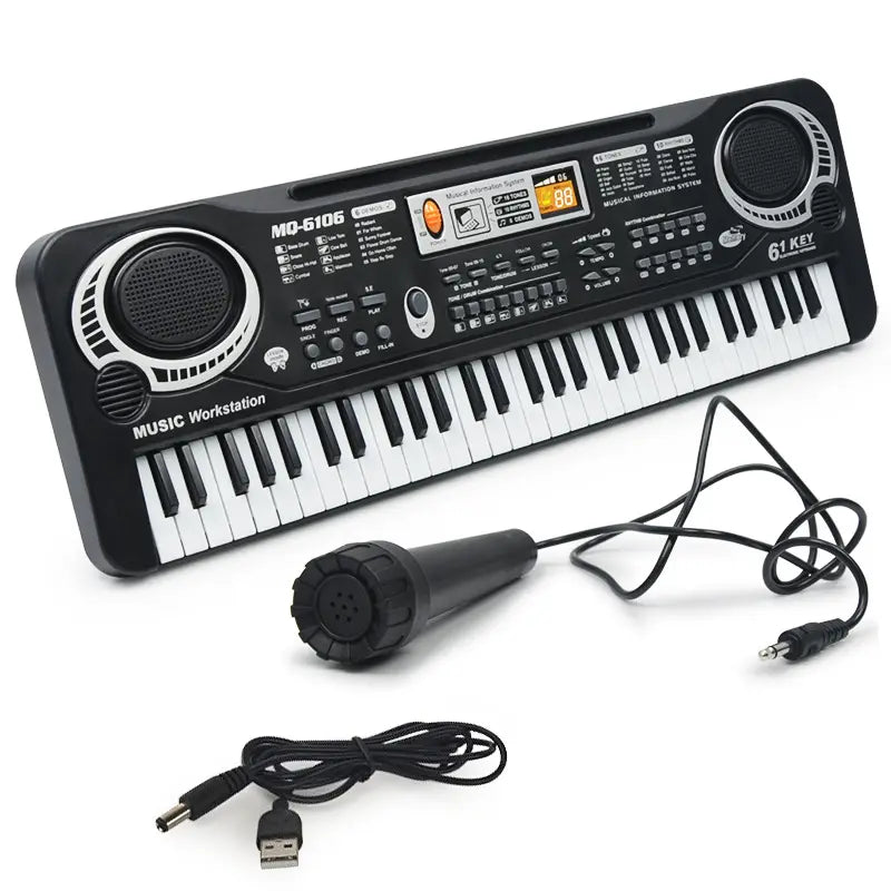 Pianoforte con Microfono per Bambini 61 Tasti